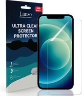 Lunso - Duo Pack (2 stuks) Beschermfolie - Full Cover Screen Protector - Geschikt voor iPhone 12 / Geschikt voor iPhone 12 Pro