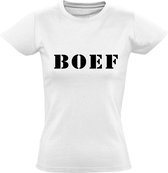 Boef dames t-shirt | crimineel | thug life | cadeau | Wit