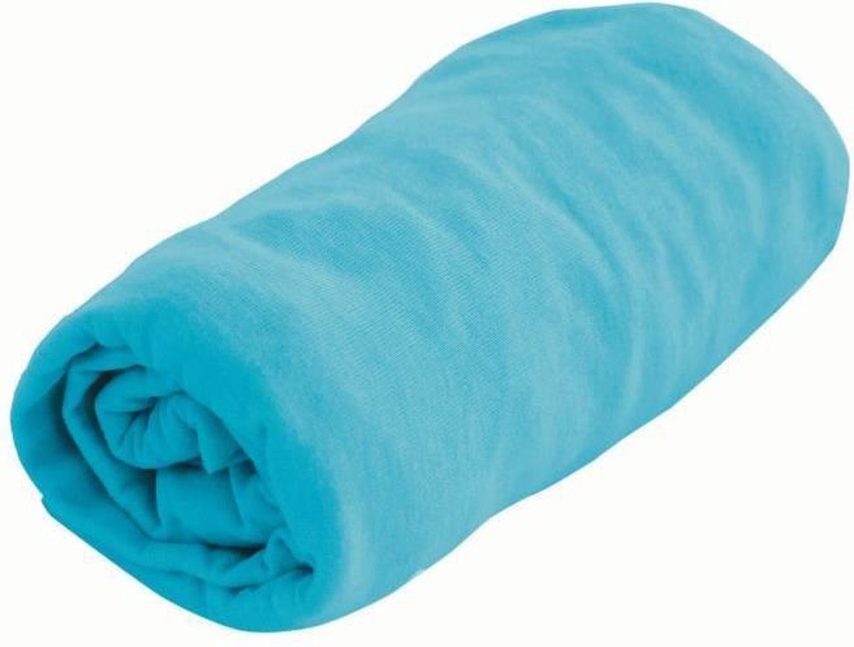 DOMIVA Hoeslaken Jersey Blauw 70 x 140 cm
