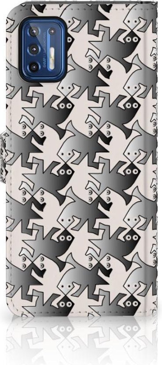 Motorola Moto G9 Plus Telefoonhoesje met Pasjes Salamander Grey