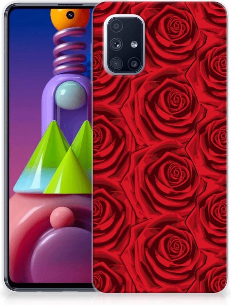 TPU Hoesje voor Samsung Galaxy M51 TPU Case Red Roses