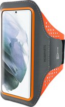 Mobiparts Comfort Fit Sport Armband Samsung Galaxy S21 Plus Neon Oranje