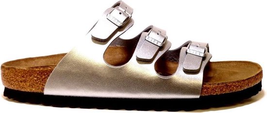 dynastie wonder per ongeluk Birkenstock Florida Slippers Smal Zilver 954383 | bol.com