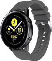 Siliconen Smartwatch bandje - Geschikt voor  Samsung Galaxy Watch Active silicone band - grijs - Horlogeband / Polsband / Armband