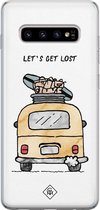 Samsung S10 hoesje siliconen - Let's get lost | Samsung Galaxy S10 case | multi | TPU backcover transparant