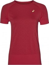 Asics Seamless Texture SS Dames - Rood - maat S
