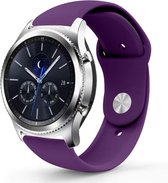 Siliconen Smartwatch bandje - Geschikt voor  Samsung Gear S3 sport band - paars - Horlogeband / Polsband / Armband