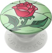 PopSockets PopGrip - Telefoonbutton en Standaard - Stained Glass Rose (Disney Schoonheid en het Beest)