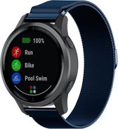 Milanees Smartwatch bandje - Geschikt voor  Garmin Vivoactive 4 Milanese band - 45mm - blauw - Horlogeband / Polsband / Armband