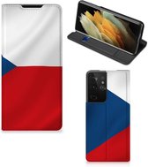 Stand Case Samsung Galaxy S21 Ultra Smart Cover Tsjechische Vlag