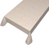 Gecoat tafellinnen Dean Zand -  140 x 250 cm - Beige tafellaken - Tafelkleed plastic - Voor buiten en binnen - Verschillende maten - Geleverd in een koker