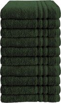 Byrklund Handdoeken set - Bath Basics - 10-delig - 10x 70x140 - 100% katoen - Donker Groen
