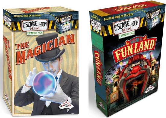 Afbeelding van het spel Escape Room Uitbreidingsbundel - 2 Stuks - Uitbreiding Funland & Uitbreiding Magician