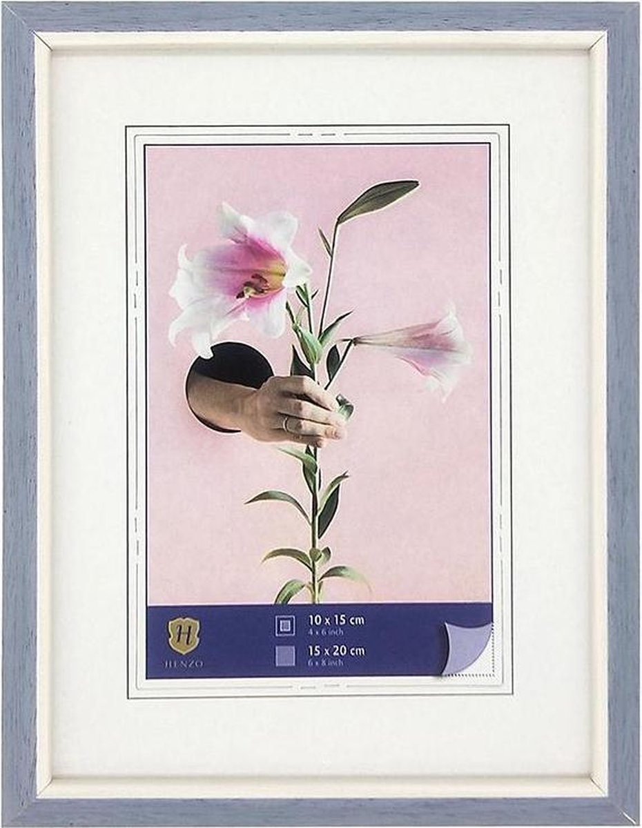 Henzo Fotolijst - Henzo - Lily - Fotomaat 15x20 cm - Blauw