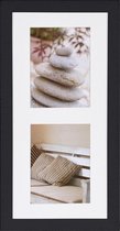 Fotolijst - Henzo - Driftwood Gallery - Collagelijst voor 2 foto's - Fotomaat 15x20 cm - Donkergrijs