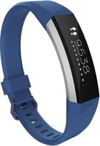 Siliconen Smartwatch bandje - Geschikt voor  Fitbit Alta / Alta HR siliconen bandje - blauw - Maat: S - Horlogeband / Polsband / Armband
