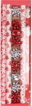 Kerst inpakpapier/cadeaupapier set rood/wit  13-delig - Kerstcadeaus/kerstcadeautjes inpakken pakket