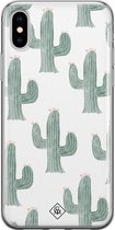 iPhone XS Max hoesje siliconen - Cactus print | Apple iPhone Xs Max case | TPU backcover transparant