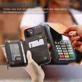 CASEME Apple iPhone 12 Pro Back Cover Wallet Case - Portemonnee Hoesje - Koffie