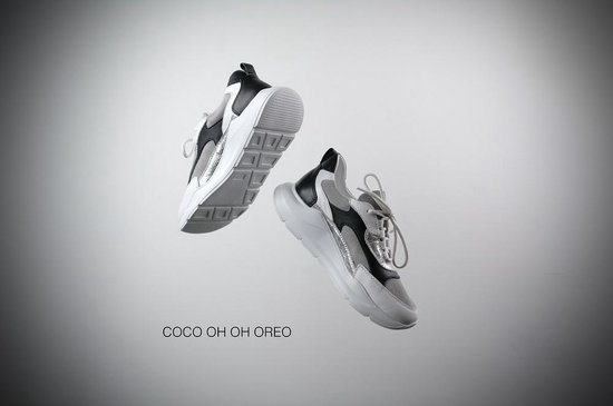 H32 Coco dames sneakers grijs leer bol