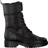 Omoda 16986 Veterboots - Laarzen Met Veters - Dames - Zwart - Maat 38