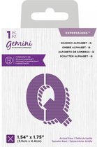 Gemini Expressions snijmal - Shadow Alphabet Q