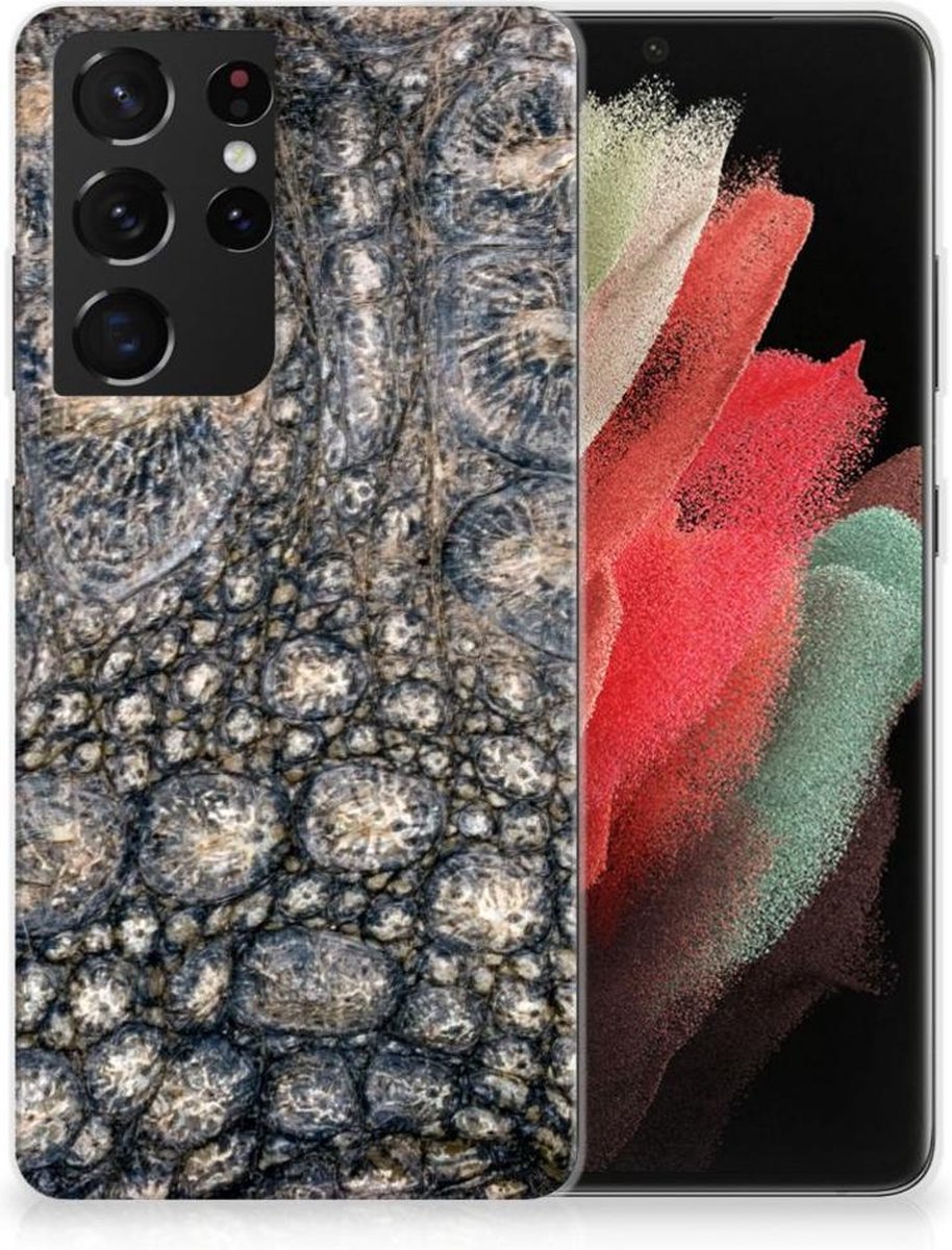 Samsung Galaxy S21 Ultra TPU Hoesje Krokodillenprint