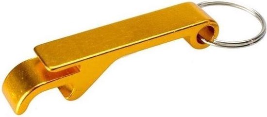 Bieropener Sleutelhanger - Flesopener - Verschillende kleuren | Kleur: Zwart