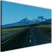 Schilderij Weg door de wildernis, 2 maten, blauw/grijs, Premium print