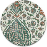 Wandcirkel Tegel Esila - WallCatcher | Acrylglas 40 cm | Hoogglans schilderij rond | Muurcirkel Turkse siertegel Esila