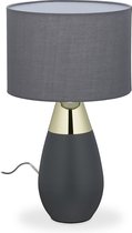 Bol.com Relaxdays nachtlampje touch - tafellamp slaapkamer - nachtlamp volwassenen - dimbaar - goud aanbieding