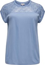 ONLY CARMAKOMA CARFLAKE S/S MIX TOP NOOS Dames T-shirt - Maat 42/44