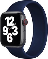 Shop4 - Bandje voor Apple Watch SE 44mm - Small Siliconen Solo Loop Blauw