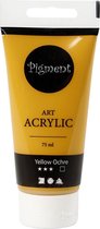 Acryl Verf, semi-glanzend, dekkend, ochre, 75 ml/ 1 fles