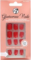 W7 Glamorous Nails - Red Carpet (met nagellijm)