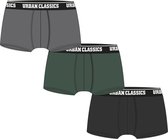 Urban Classics Boxershorts set -2XL- 3-Pack Grijs/Groen