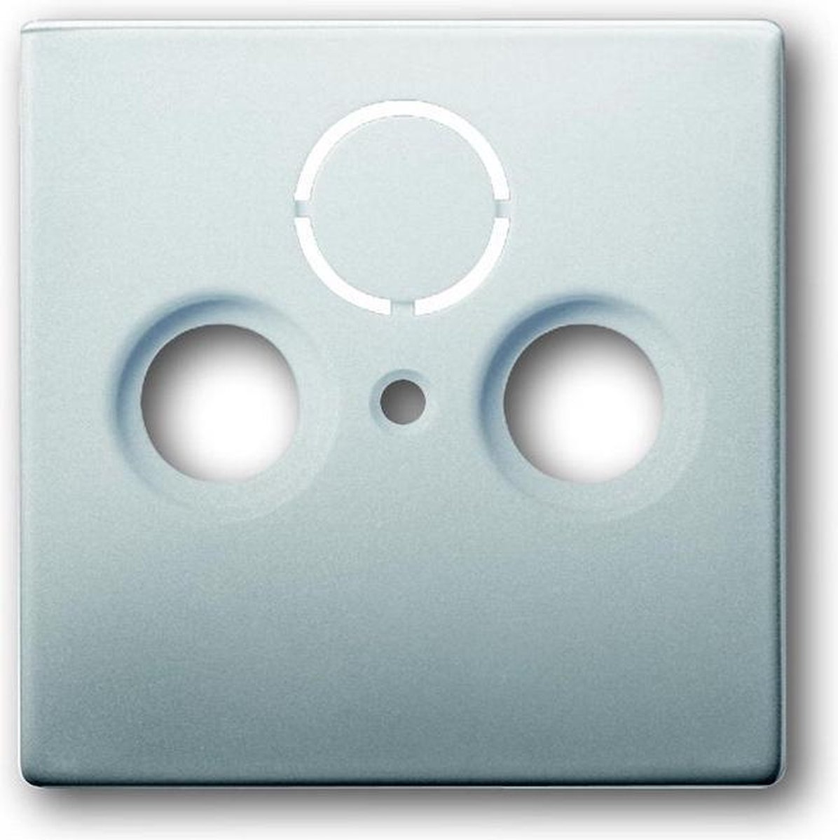 Busch-Jaeger Pure Stainless Steel centraalplaat voor standaard antennecontactdoos, edelstaal