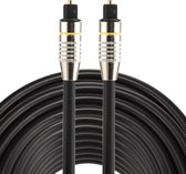 By Qubix ETK Digital Optical kabel 25 meter - toslink audio male to male - Optische kabel nickel series - zwart audiokabel soundbar