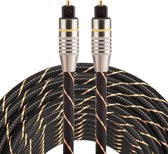 ETK Digital Optical kabel 10 meter / toslink audio male to male / Optische kabel nylon series - zwart