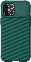 Hoesje geschikt voor iPhone 12 Pro Max - CamShield Pro Armor Case - Donker Groen