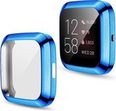 By Qubix - Fitbit Versa 2 Soft TPU case (volledig beschermd) - Blauw