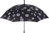 Perletti Paraplu Bloemen 102 Cm Zwart