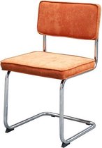 Meubelen-Online - eetkamerstoel Gatsby - rib stoel oranje