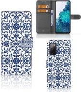 Telefoon Hoesje Geschikt voor Samsung Galaxy S20FE Book Case Flower Blue