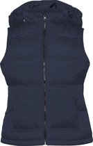 B&C Vrouwen/dames Zen+ Hooded Waterdichte Bodywarmer/Gilet (Marine)