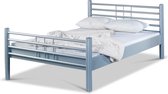 Bed Box Wonen - Lea metalen bed - Zilver - 90x210