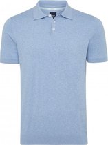 Tresanti Heren Poloshirt Blauw Contrast Boord Piqué Regular Fit - L