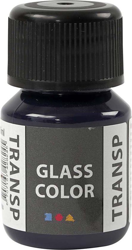 Glass Color Transparent, marineblauw, 30 ml/ 1 fles