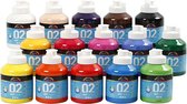 Acrylverf Mat, diverse kleuren, 15x500 ml/ 1 karton