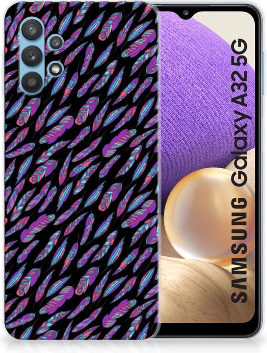 Samsung Galaxy A32 5G TPU bumper Feathers Color